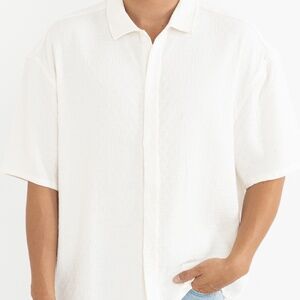 RHYTHM Leads Relaxed Check Shirt White